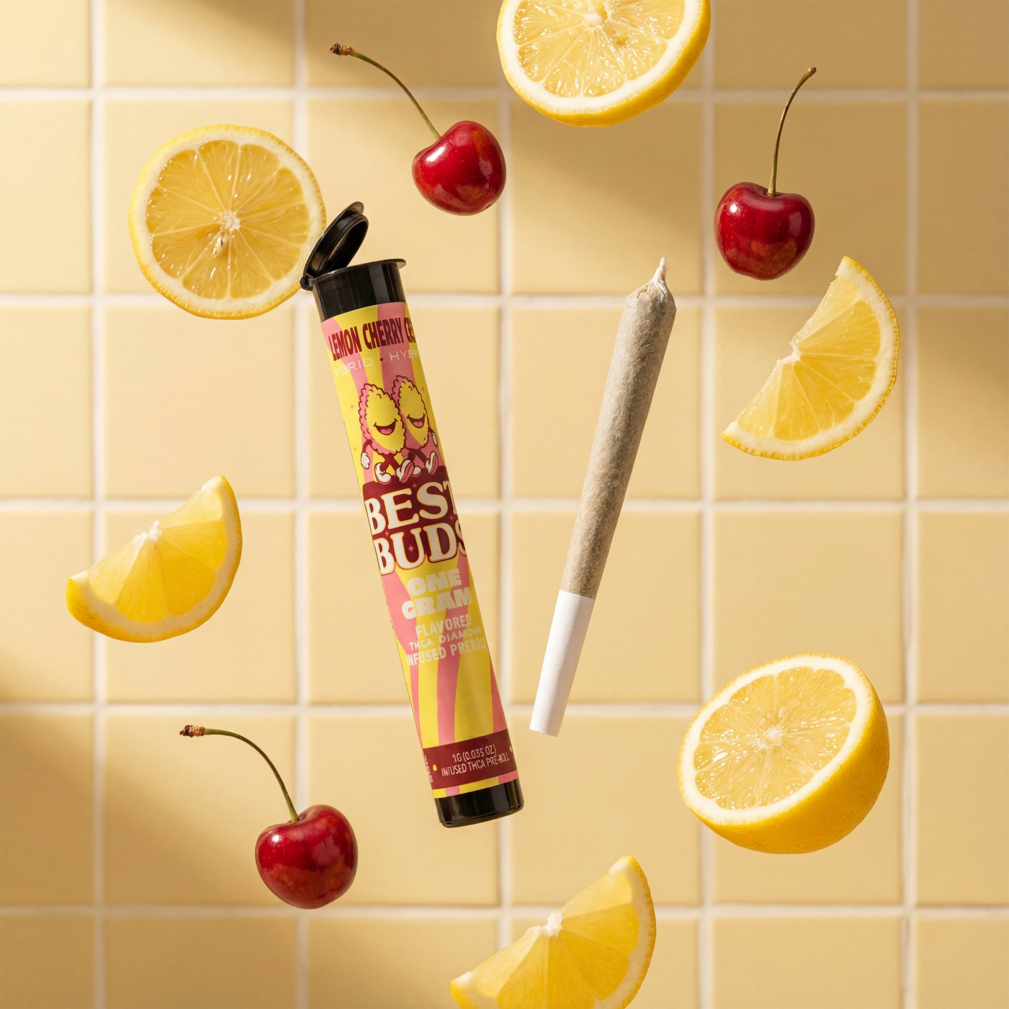 Lemon Cherry Gelato 1g Diamond Infused Pre Roll