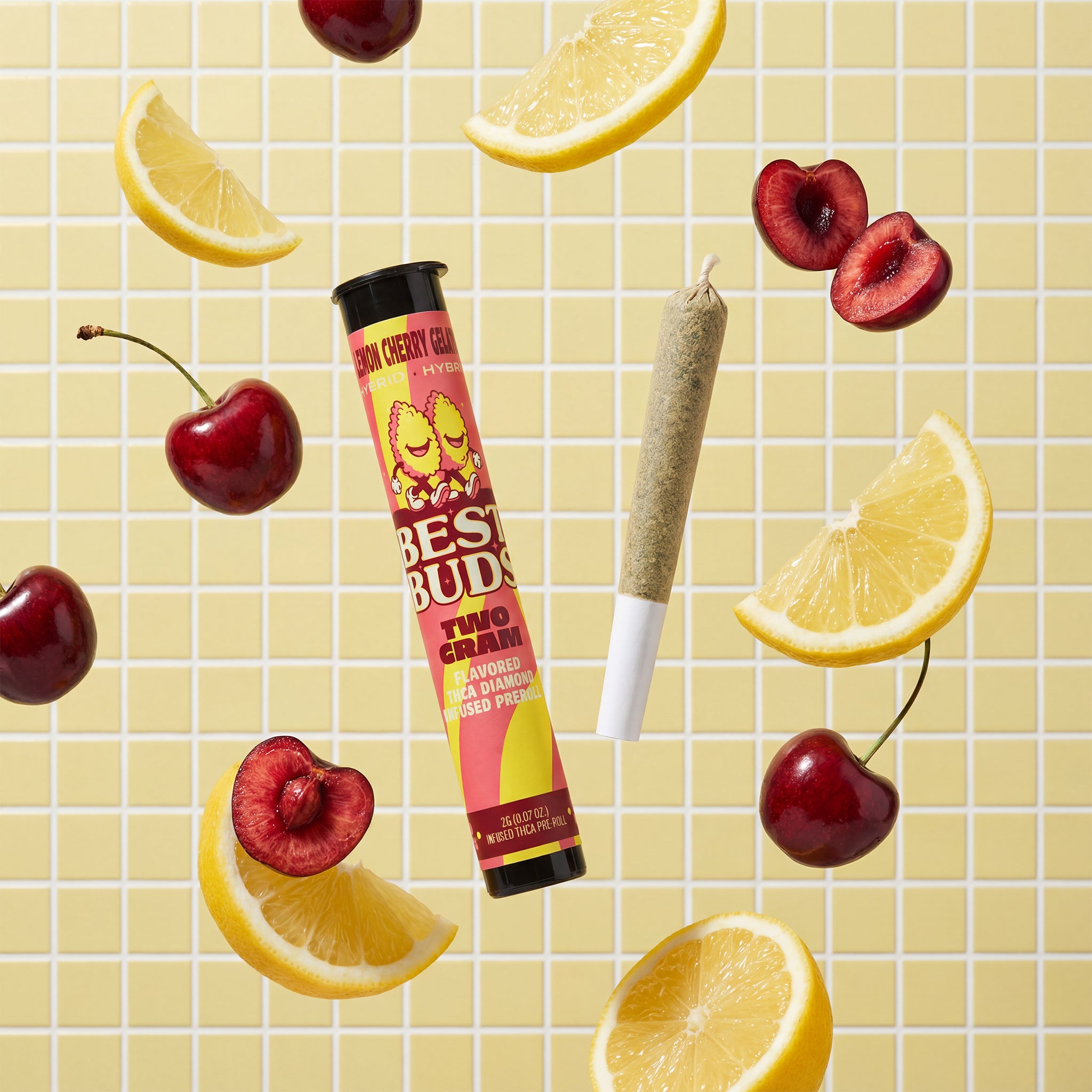 Lemon Cherry Gelato 2g Diamond Infused Pre Roll