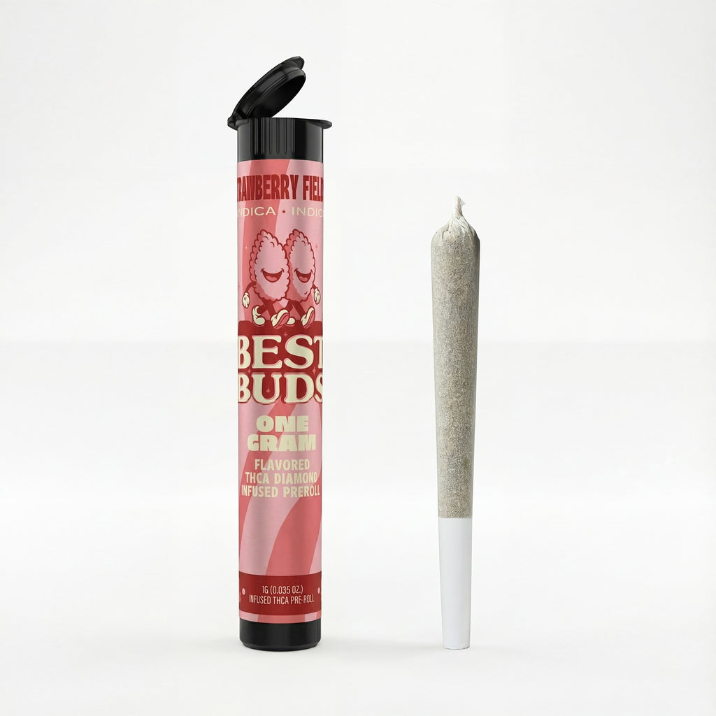 Best Buds Strawberry Fields 1g Diamond Infused Pre Roll