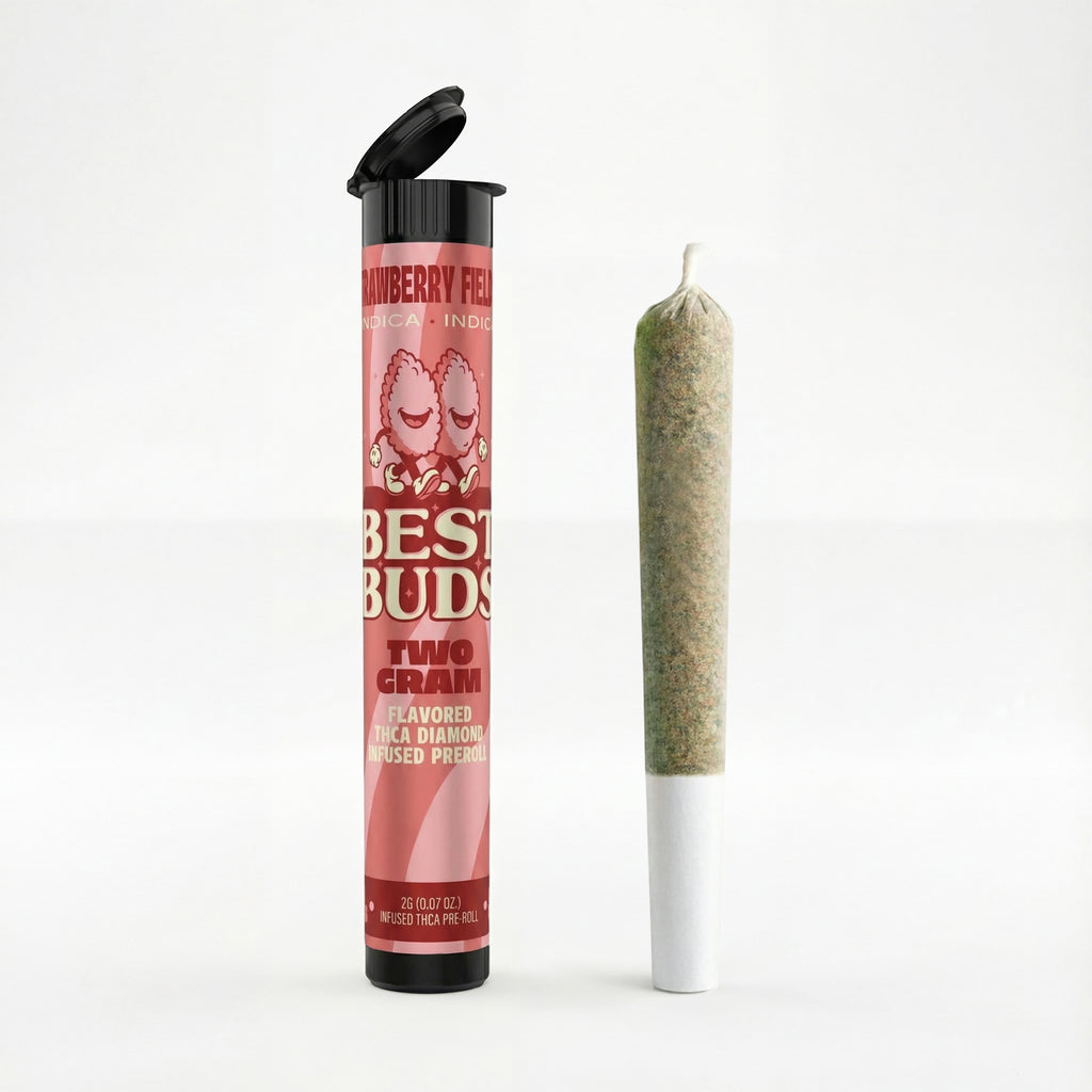 Best Buds Strawberry Fields 2g Diamond Infused Pre Roll