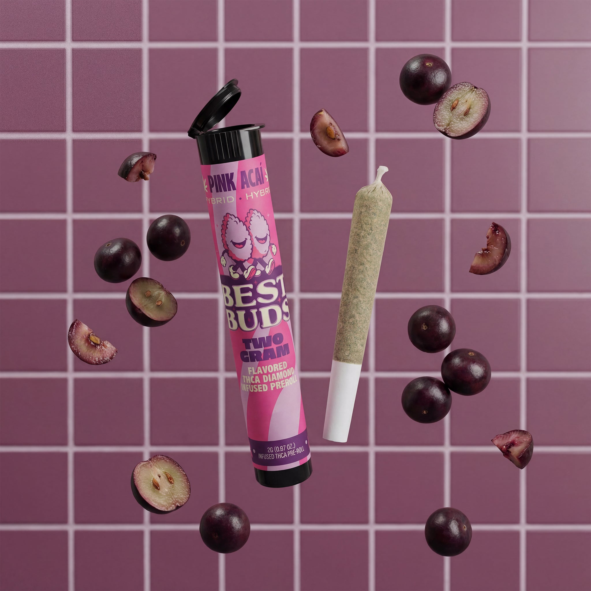 Pink Acai 2g Diamond Infused Pre Roll