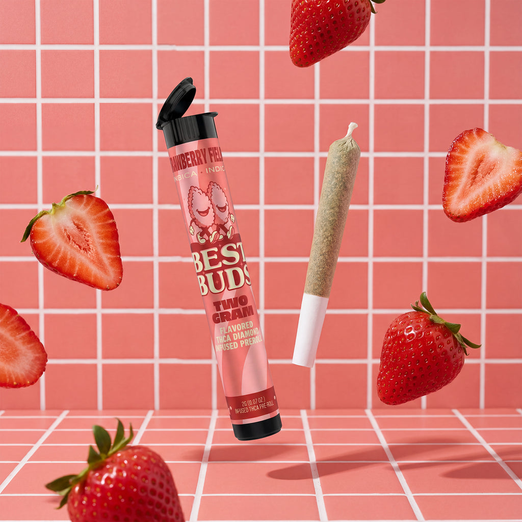 Best Buds Strawberry Fields 2g Diamond Infused Pre Roll